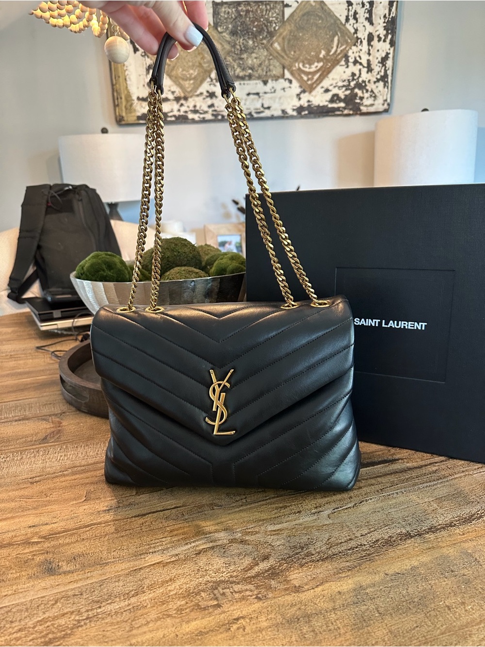 Saint Laurent black Medium Loulou